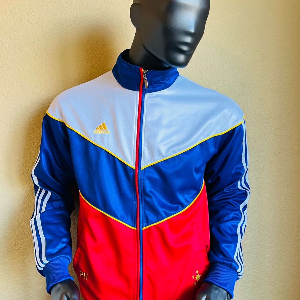 Vintage Philippines Adidas Red,  Blue and White Embroidered Track Jacket